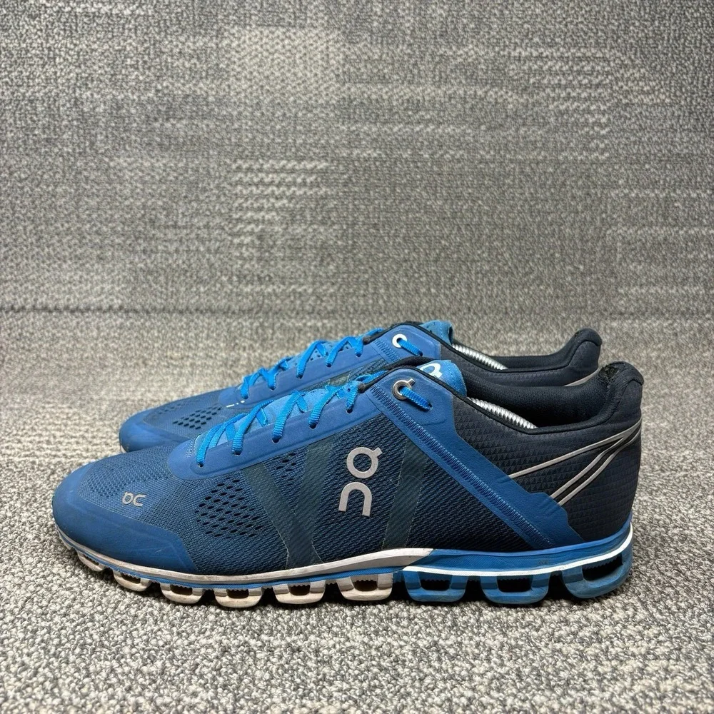On Cloudflow Men's Size 11 Blue Black Running Comfort Shoes Swiss Engineering